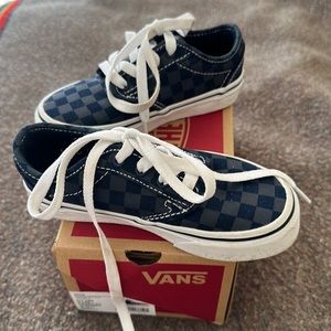 Vans kids 11 blue/grey checker